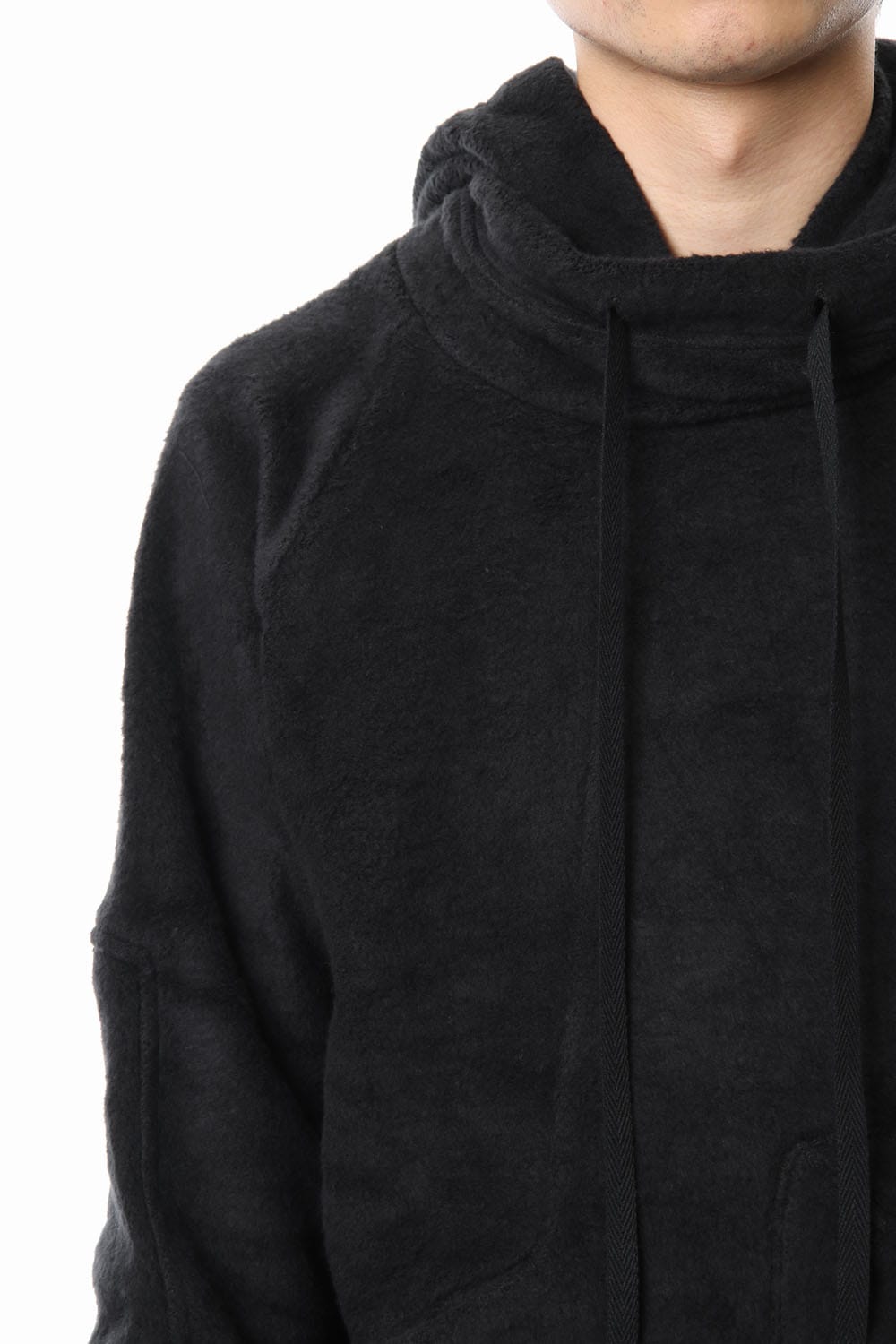 Brushed Fleece Parker Black