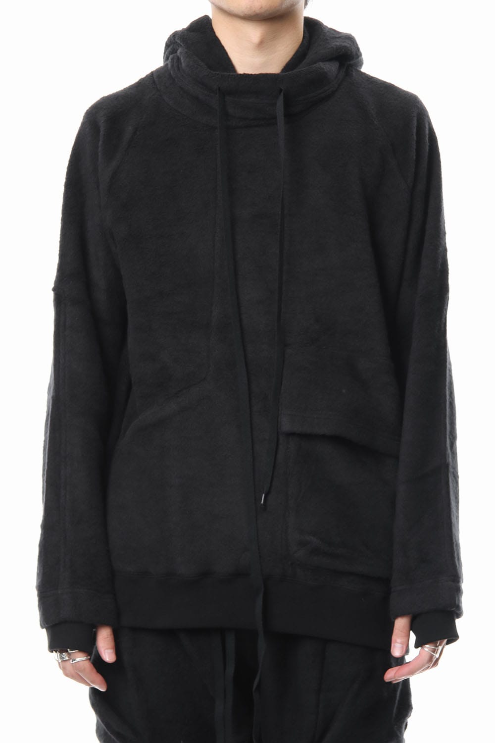 Brushed Fleece Parker Black