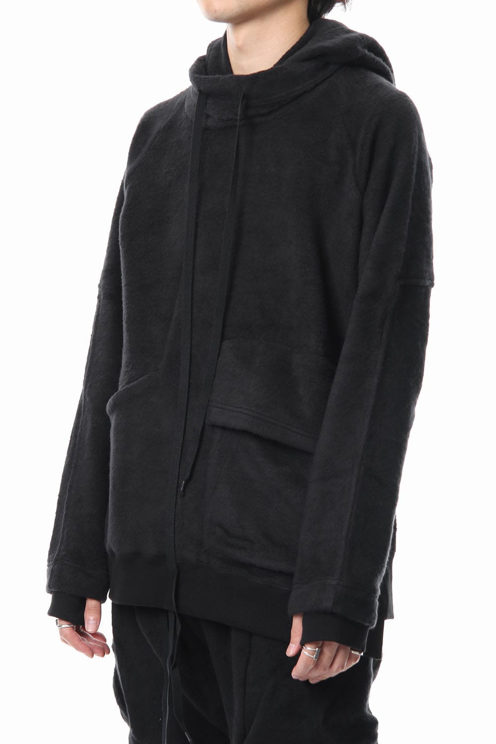 Brushed Fleece Parker Black