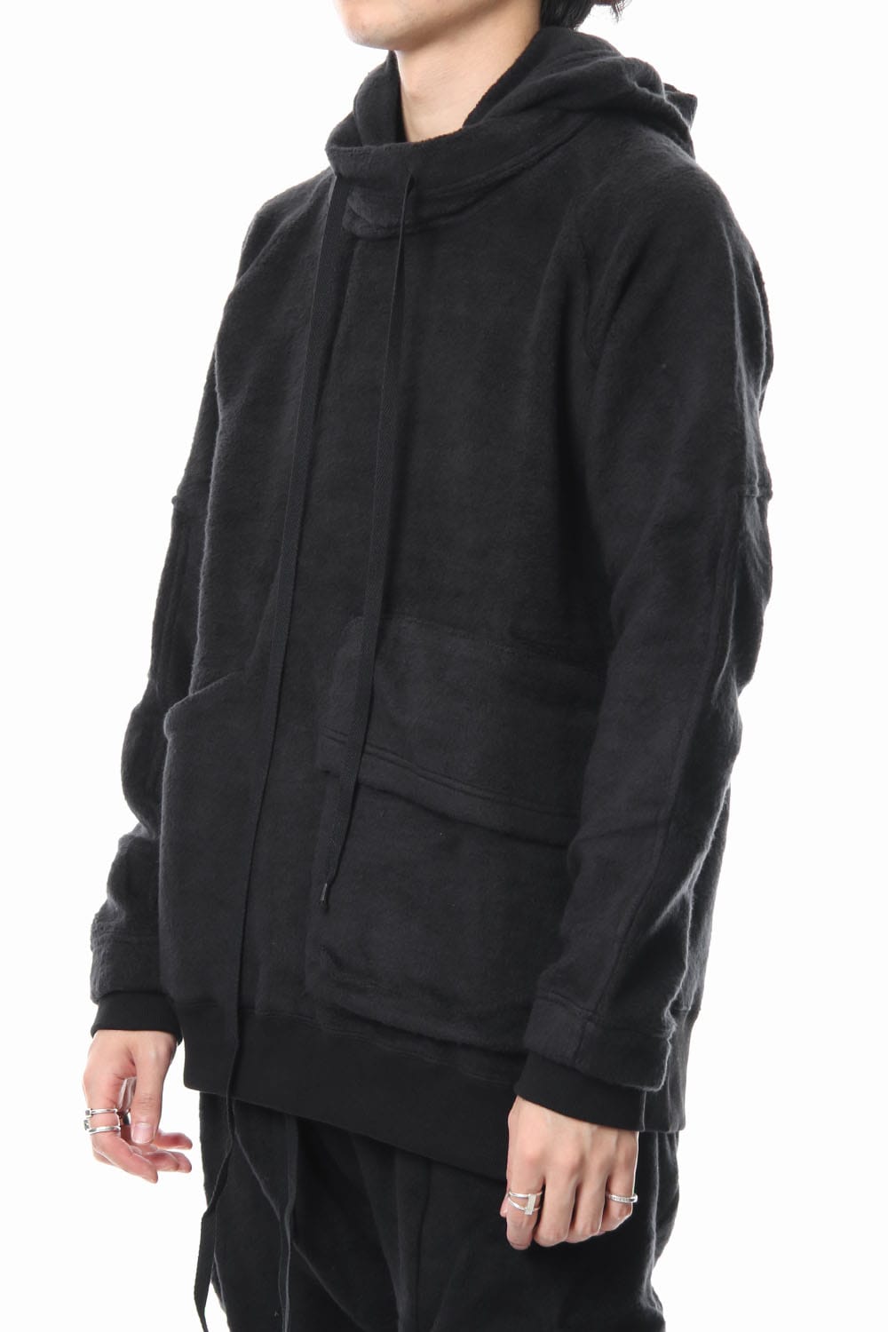 Brushed Fleece Parker Black