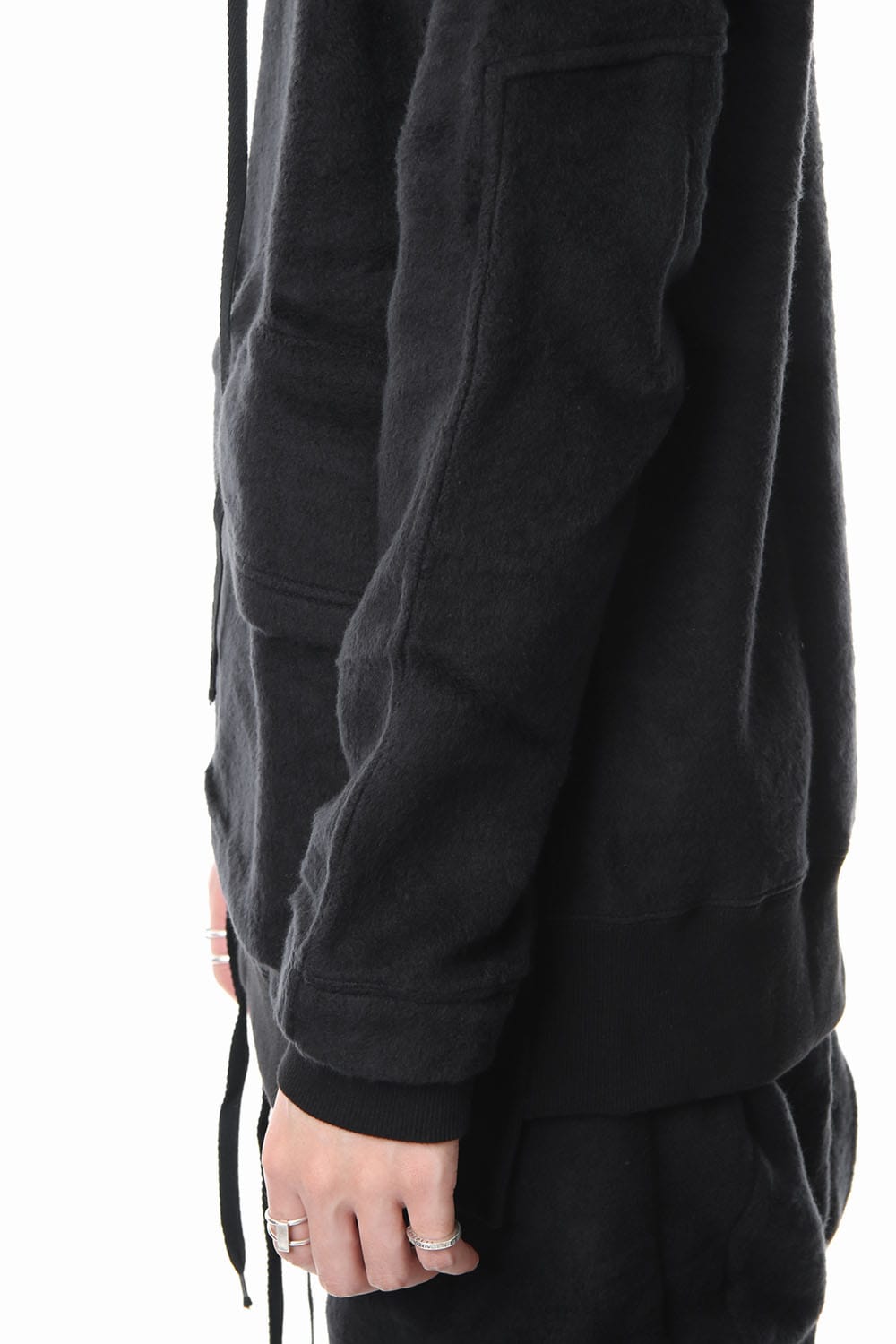 Brushed Fleece Parker Black