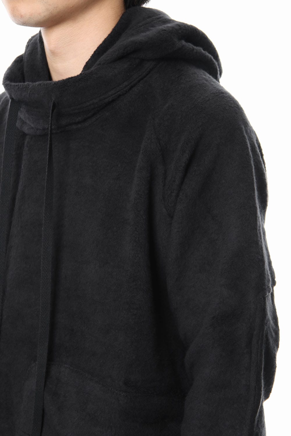 Brushed Fleece Parker Black