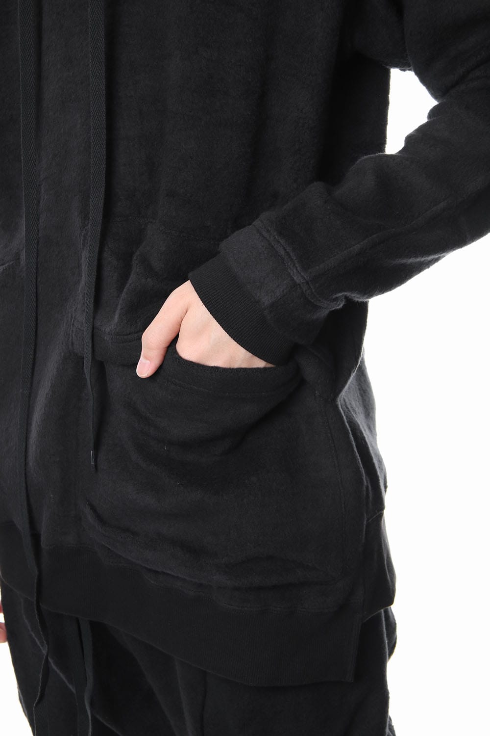 Brushed Fleece Parker Black