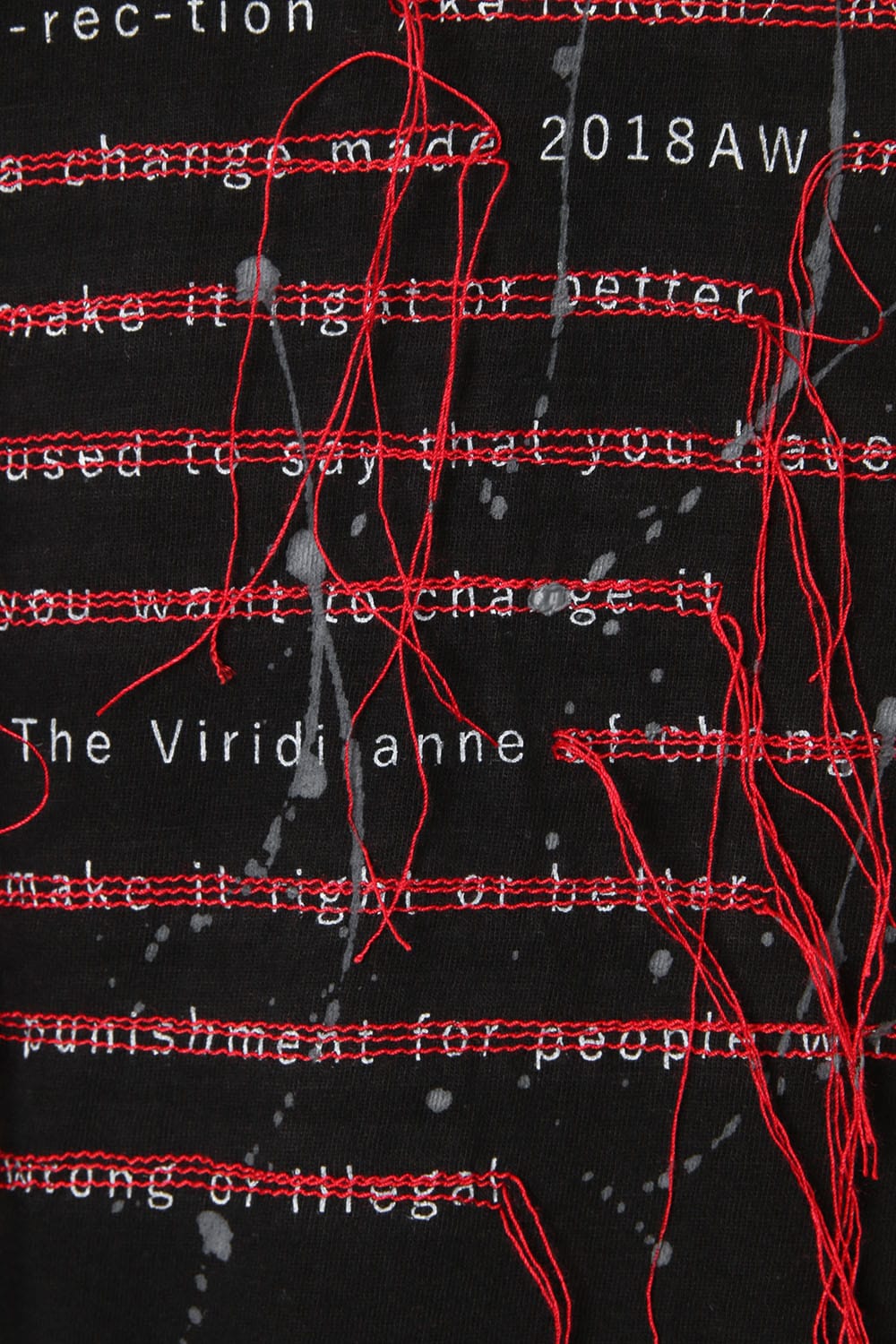 Print & Stitch Short Sleeve T Black × Red