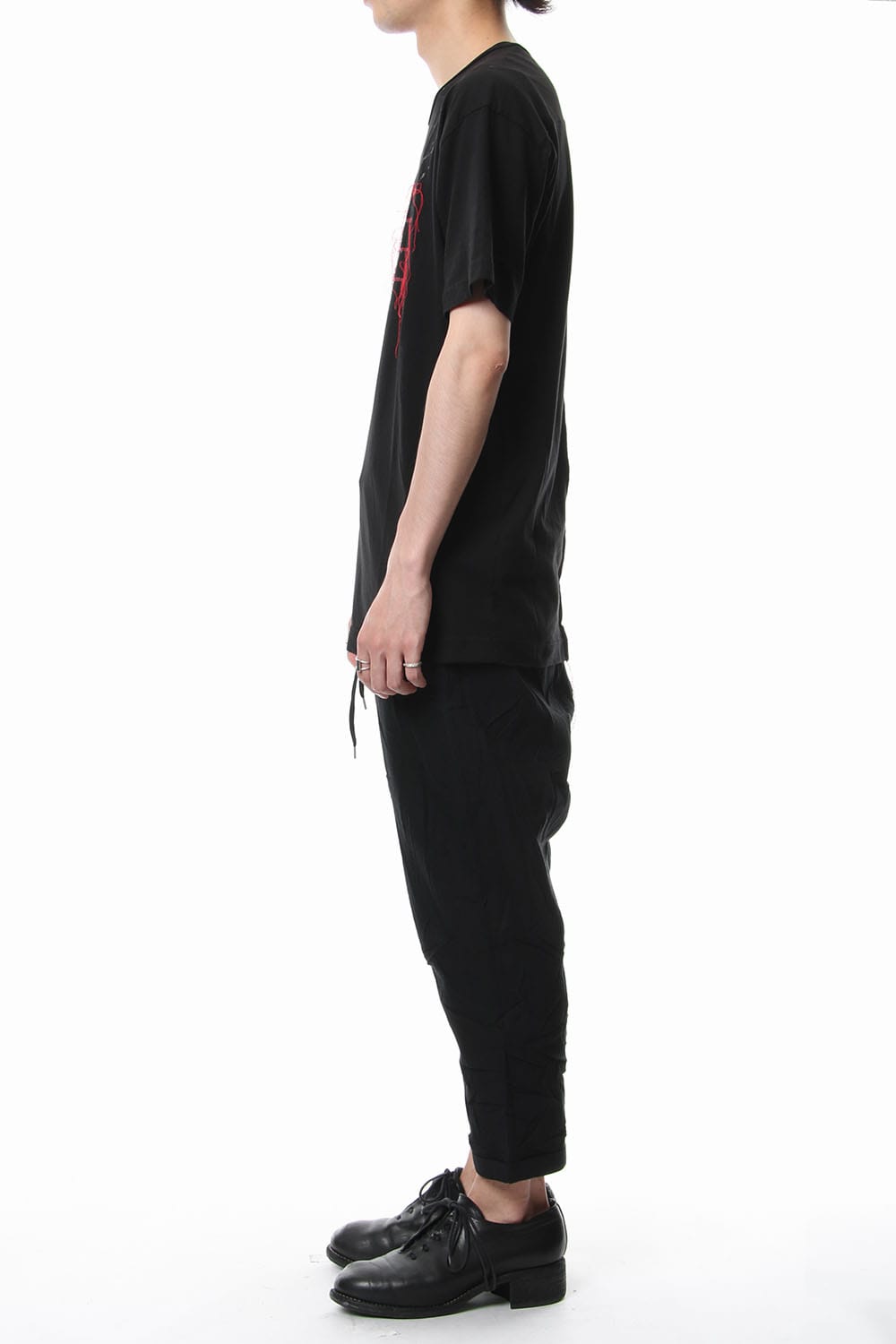 Print & Stitch Short Sleeve T Black × Red