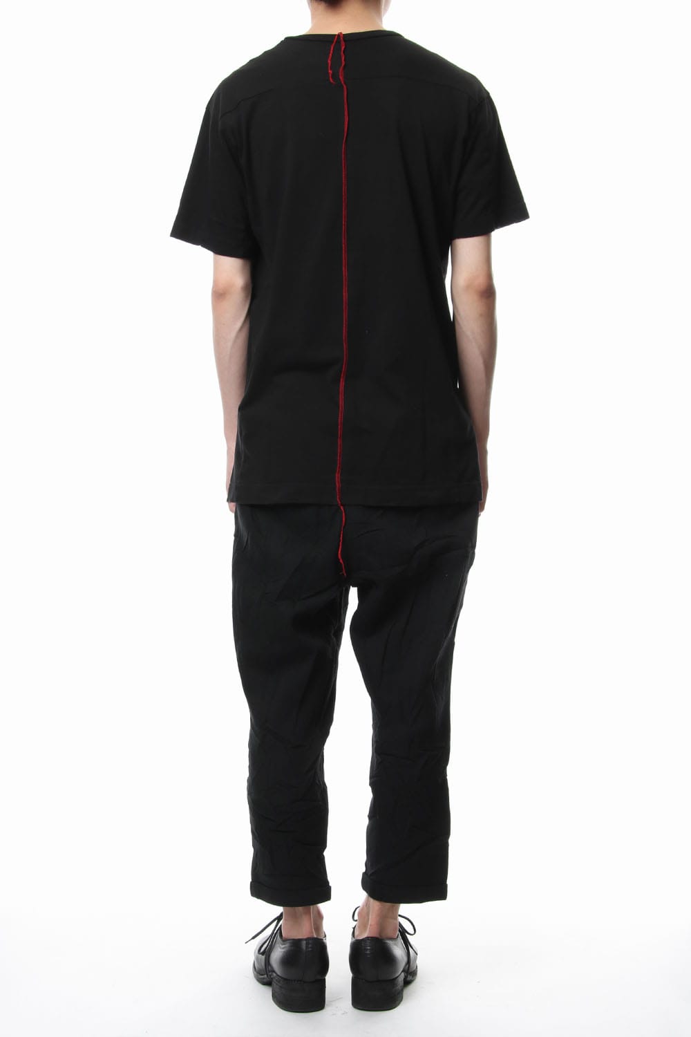 Print & Stitch Short Sleeve T Black × Red