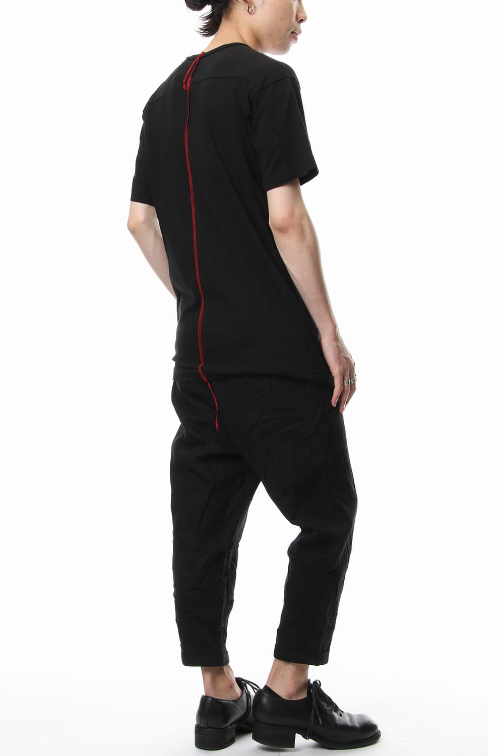 Print & Stitch Short Sleeve T Black × Red