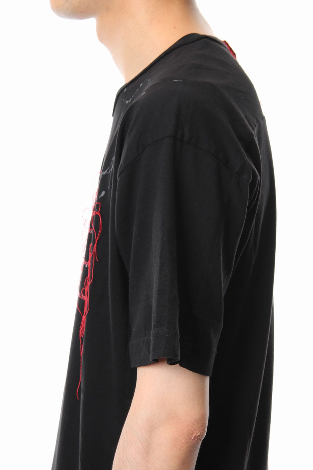 Print & Stitch Short Sleeve T Black × Red