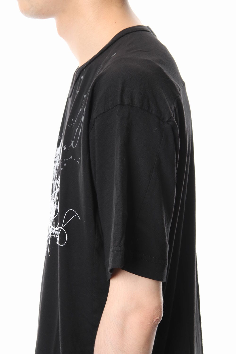 Print & Stitch Short Sleeve T Black × White