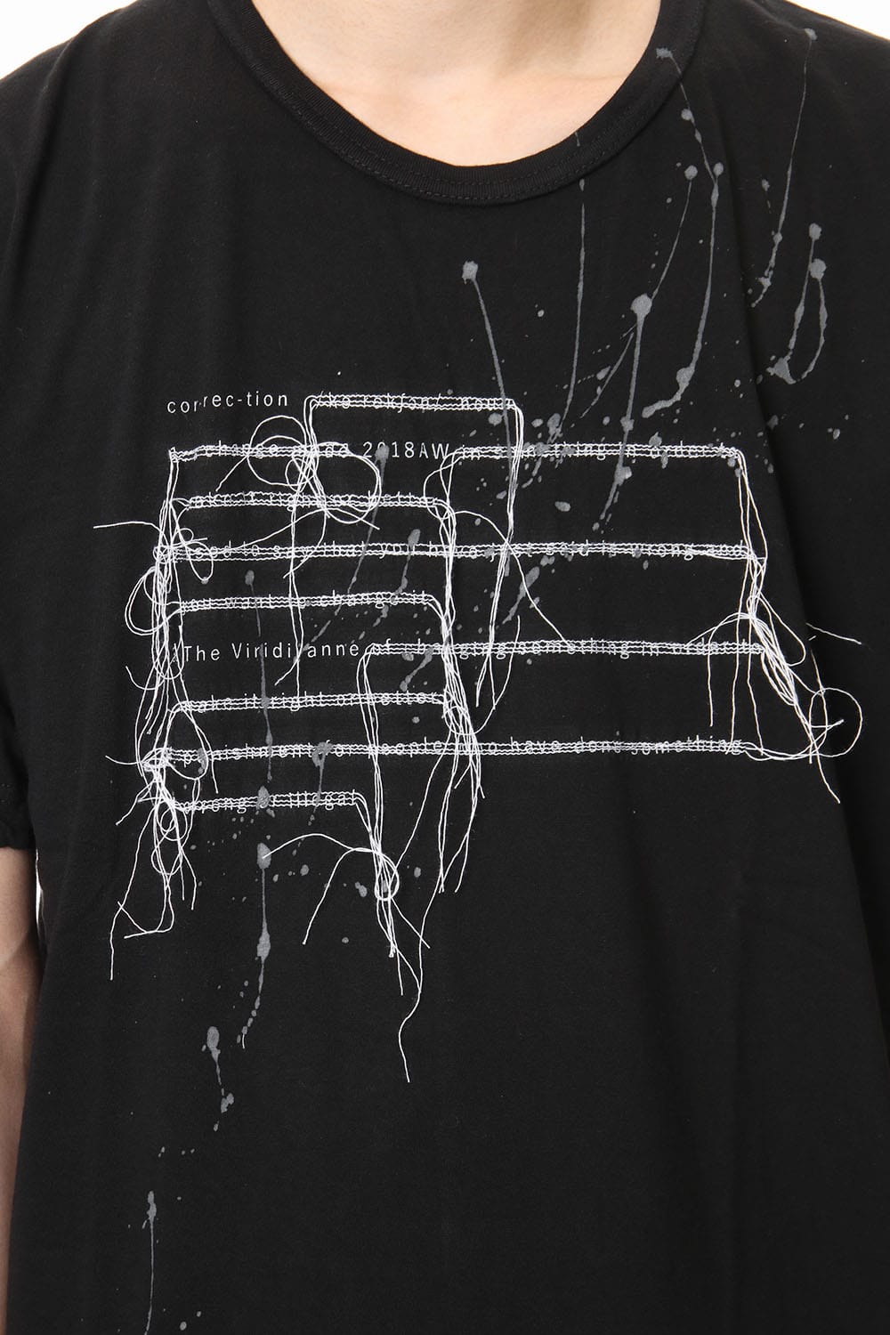 Print & Stitch Short Sleeve T Black × White