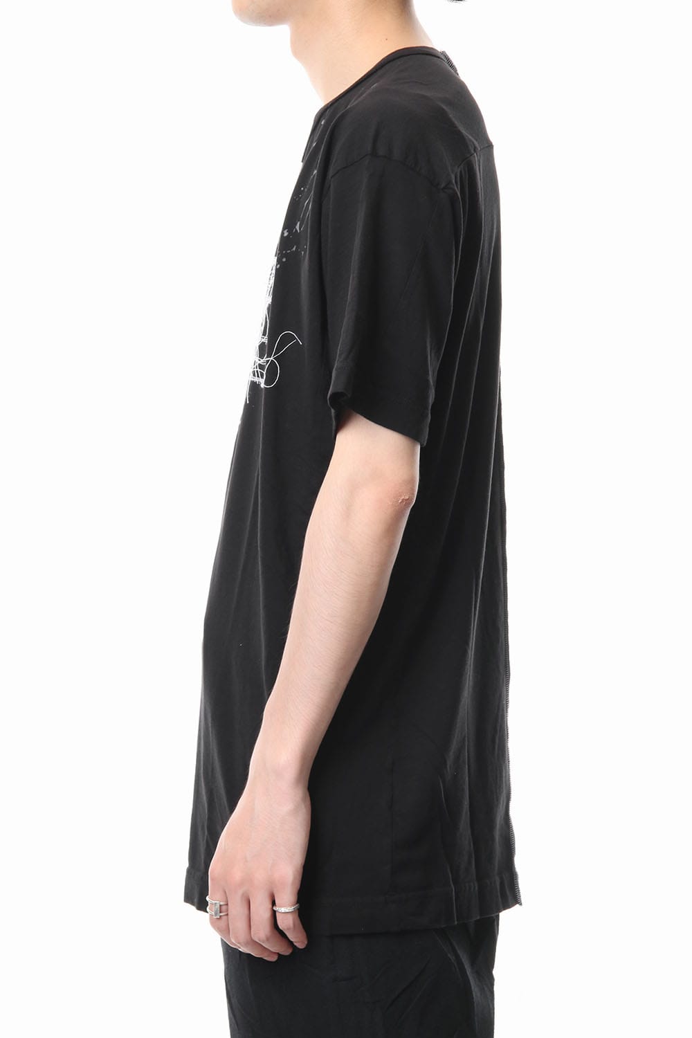 Print & Stitch Short Sleeve T Black × White