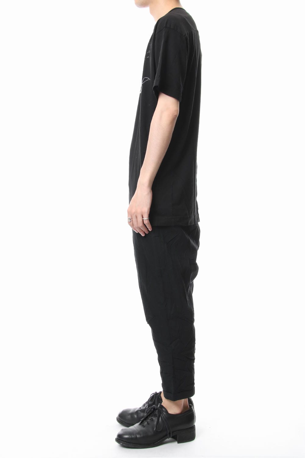 Print & Stitch Short Sleeve T Black × White