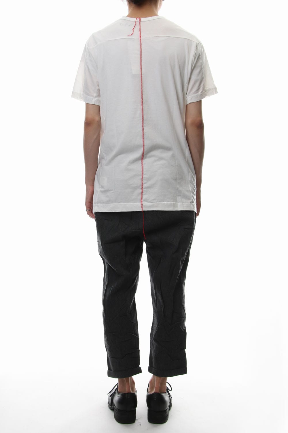 Print & Stitch Short Sleeve T White × Red