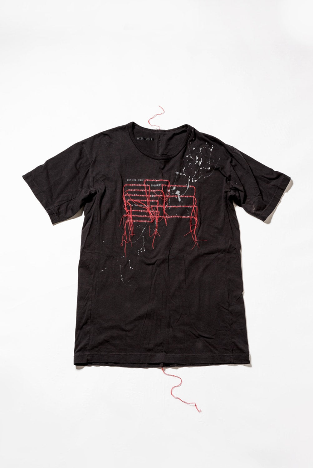 Print & Stitch Short Sleeve T Black × Red