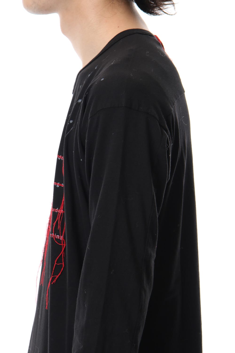 Print & Stitch Long Sleeve T Black × Red