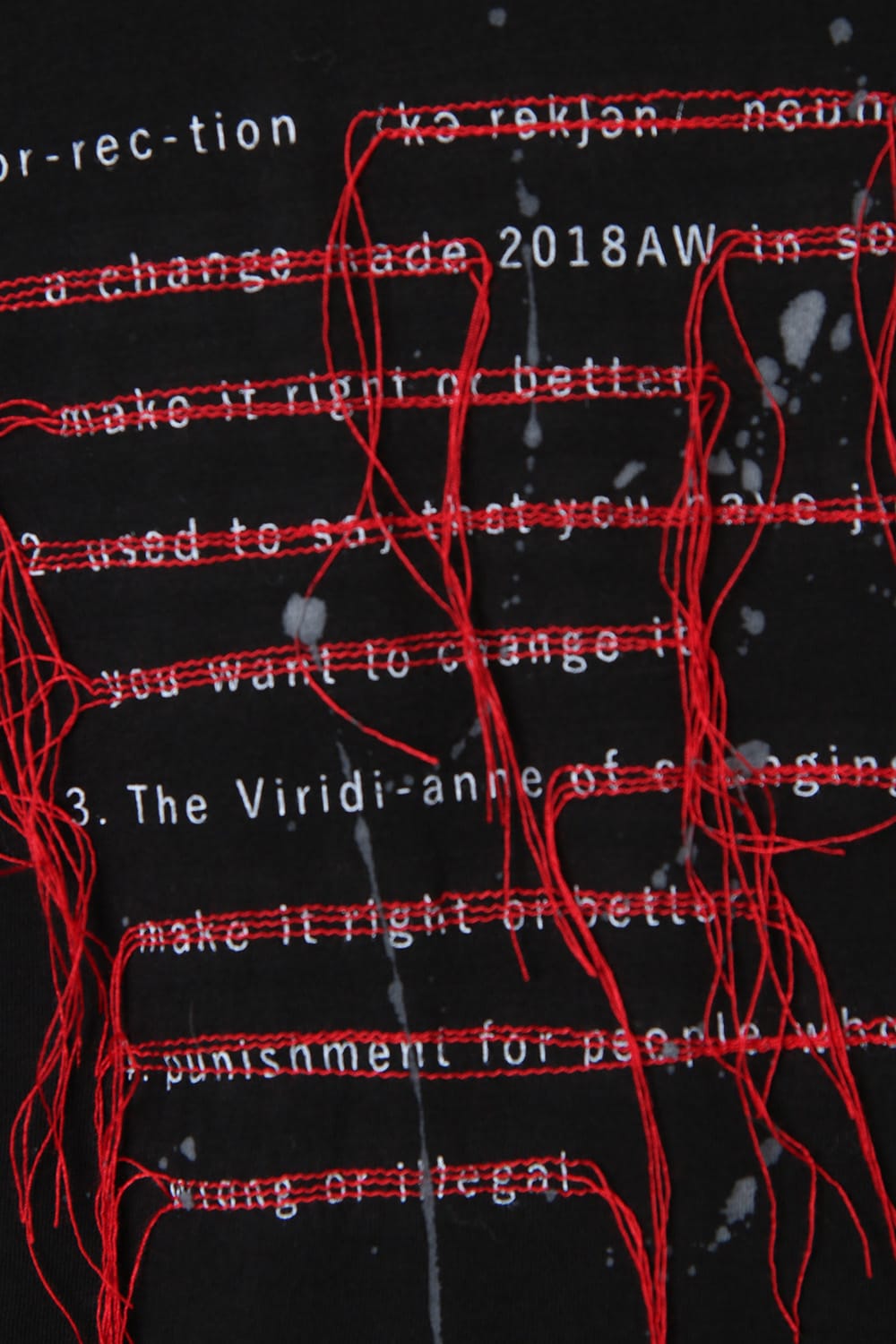 Print & Stitch Long Sleeve T Black × Red