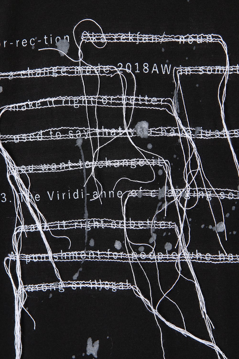 Print & Stitch Long Sleeve T Black × White