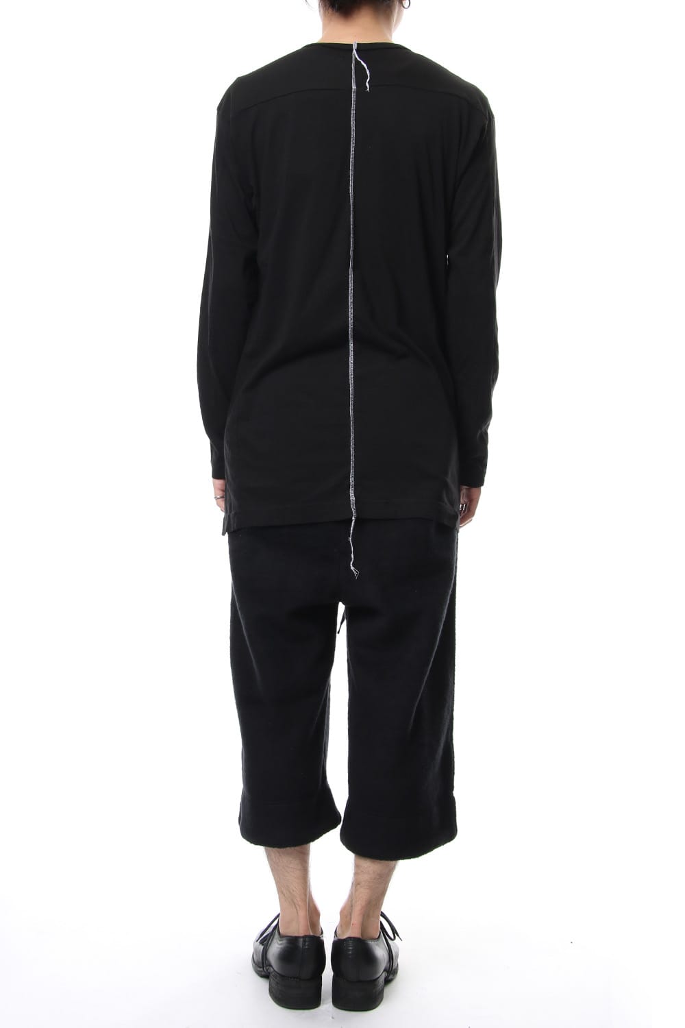 Print & Stitch Long Sleeve T Black × White