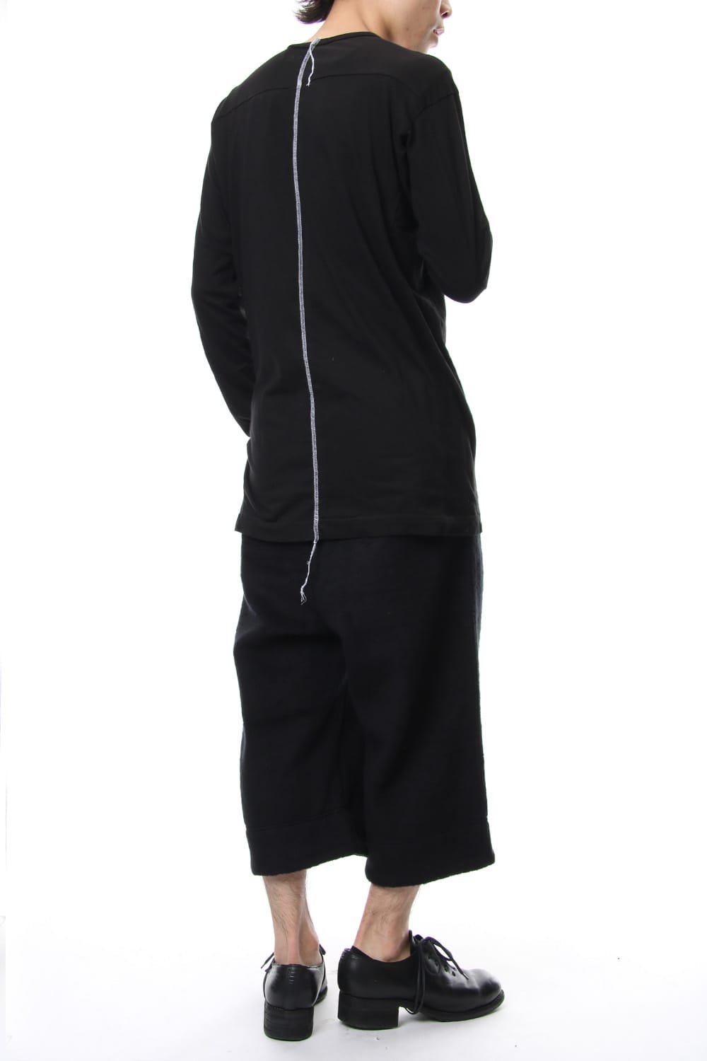 Print & Stitch Long Sleeve T Black × White