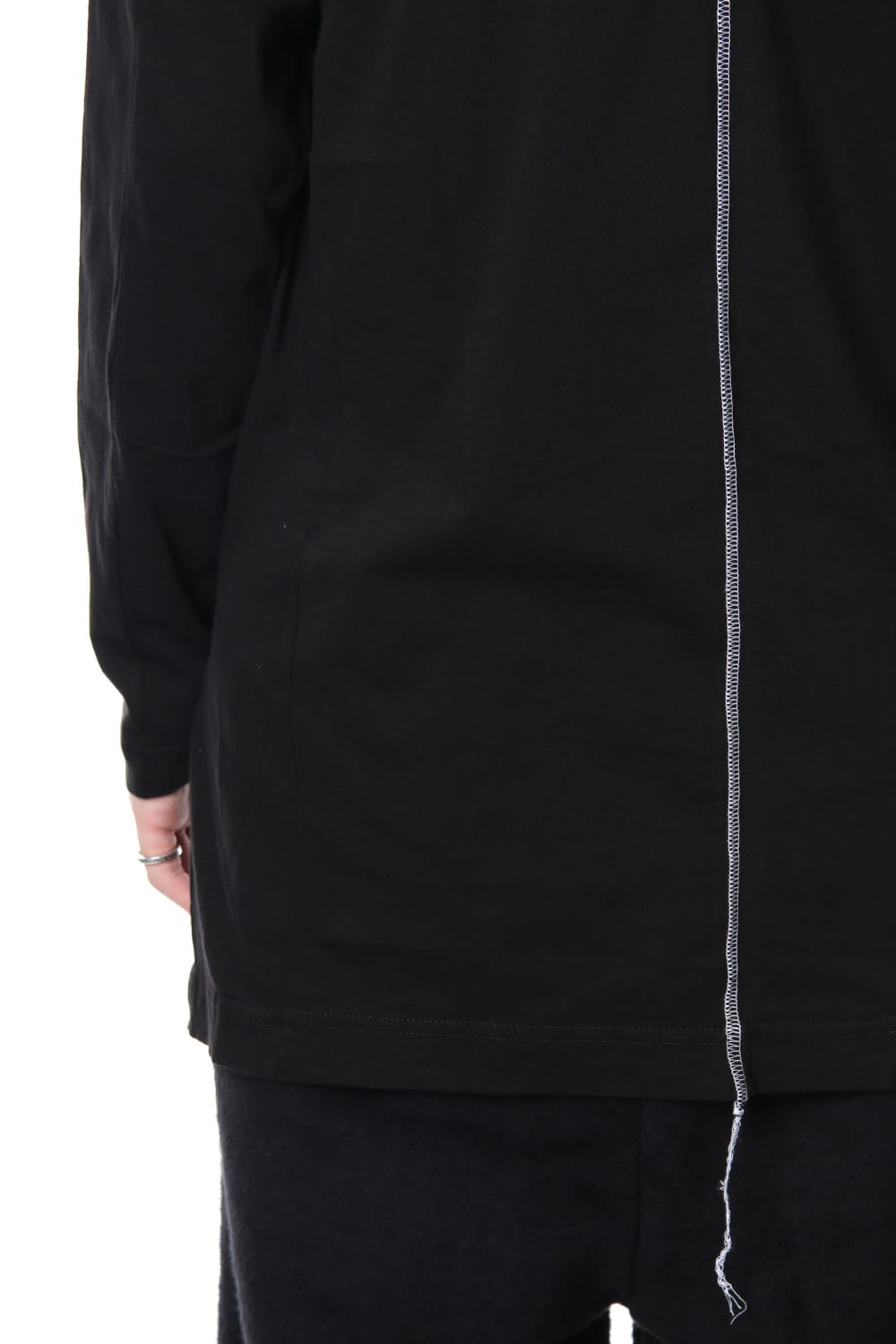 Print & Stitch Long Sleeve T Black × White