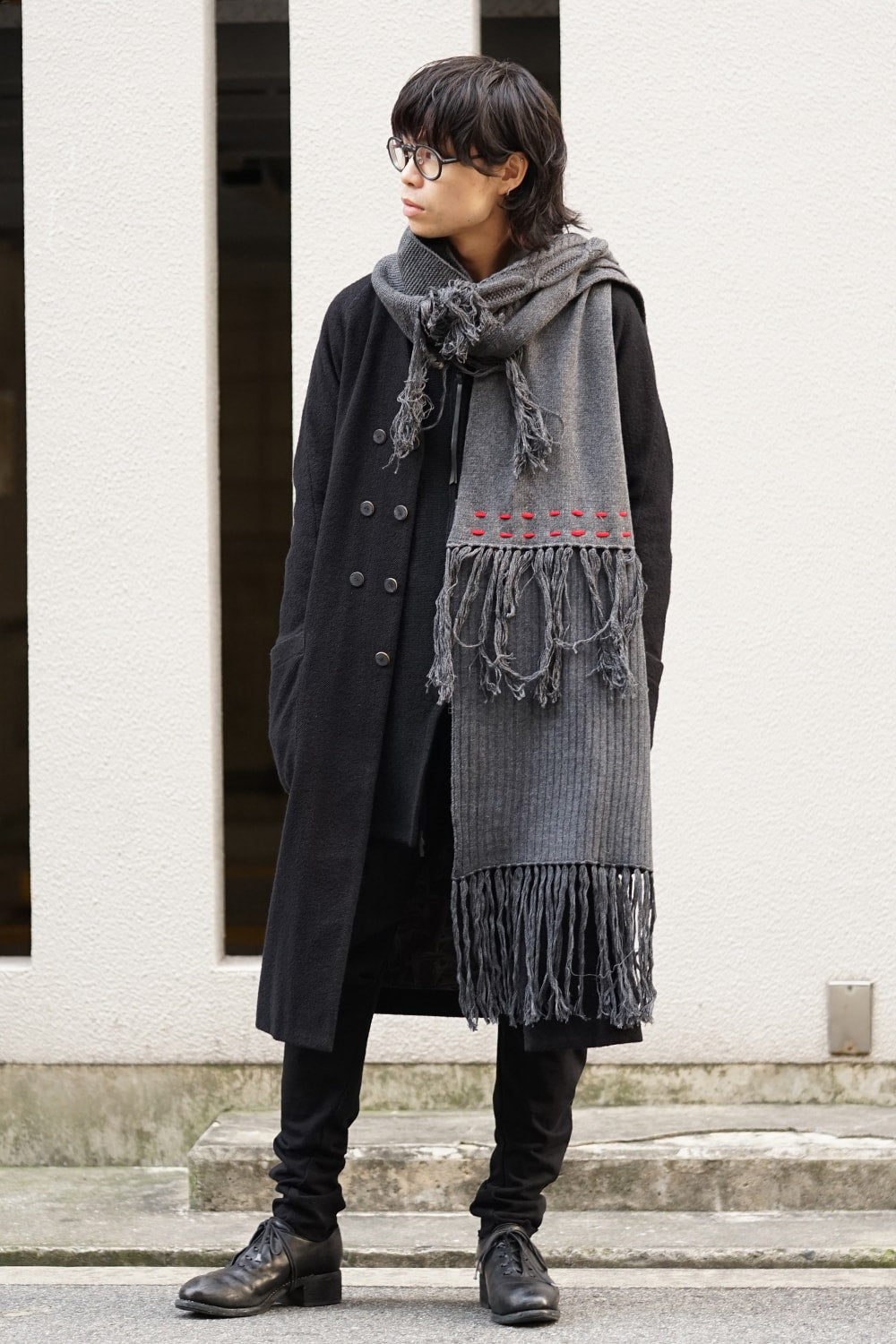 Patchwork Scarf Gray