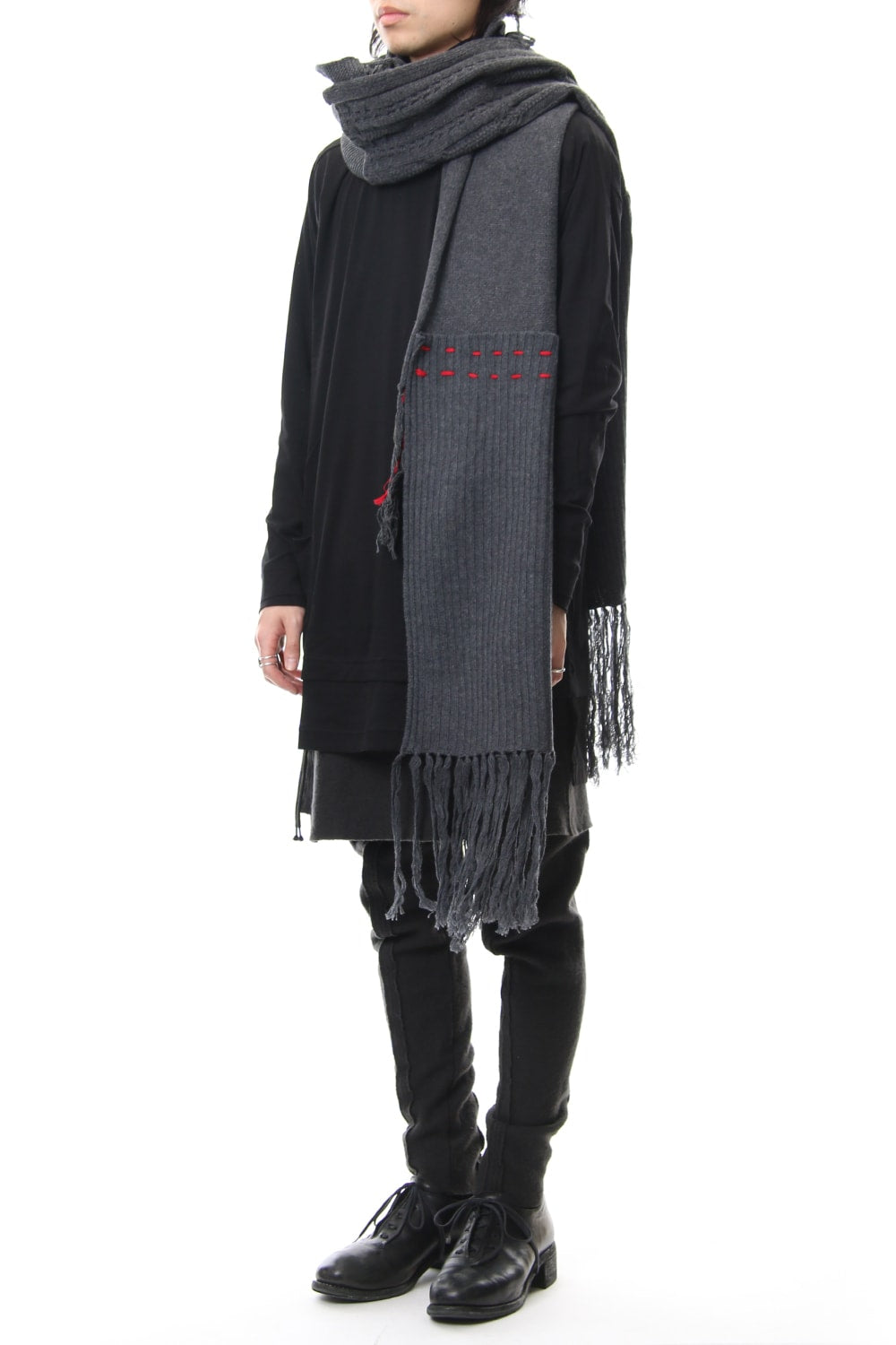 Patchwork Scarf Gray