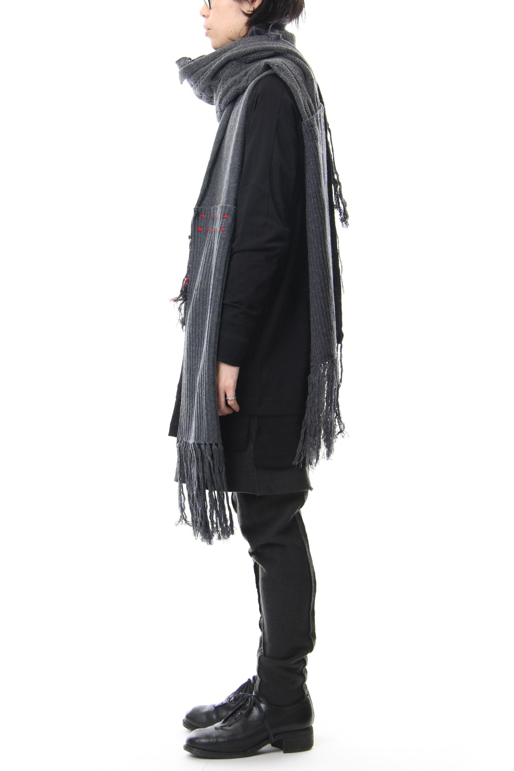 Patchwork Scarf Gray