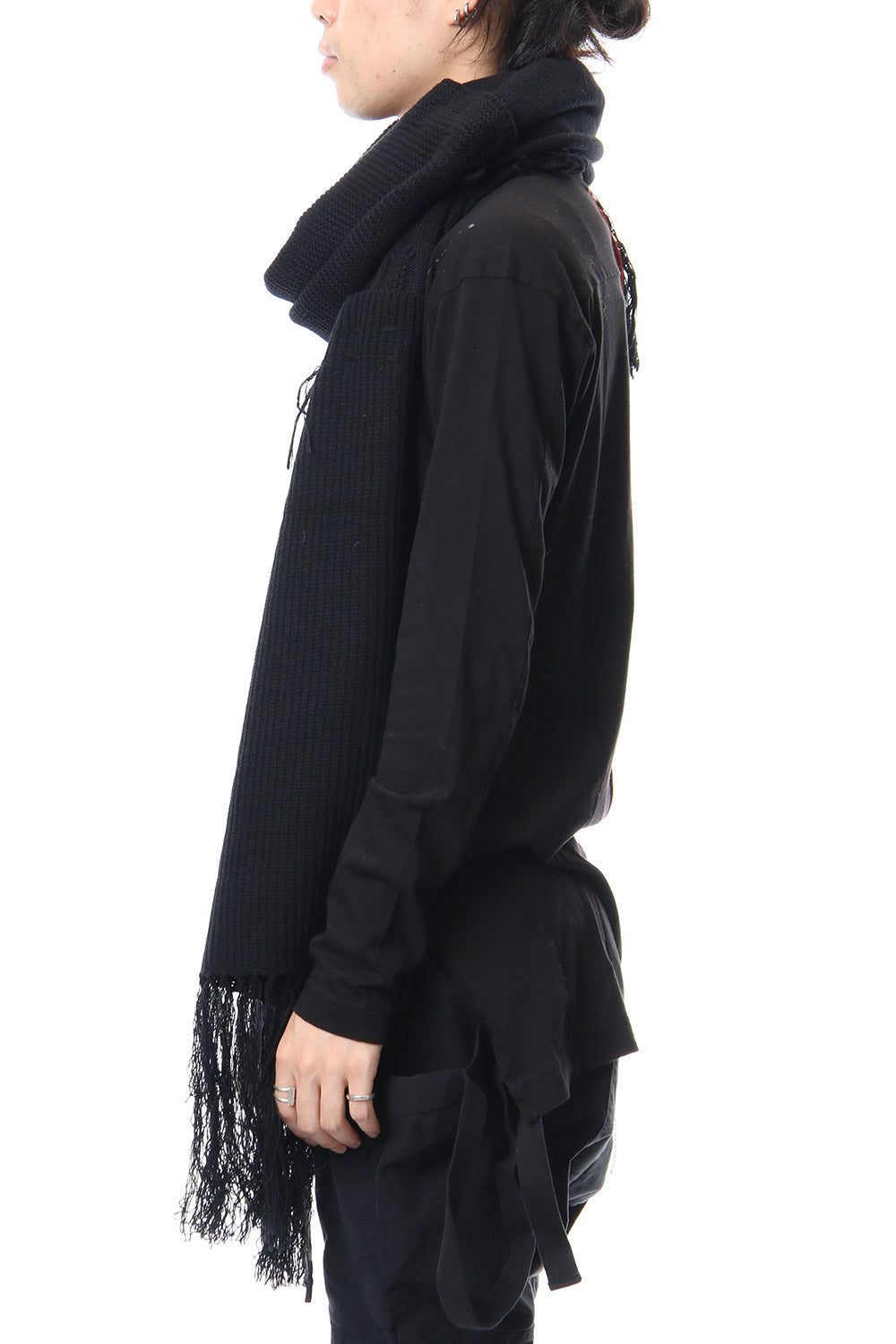 Patchwork Scarf Black