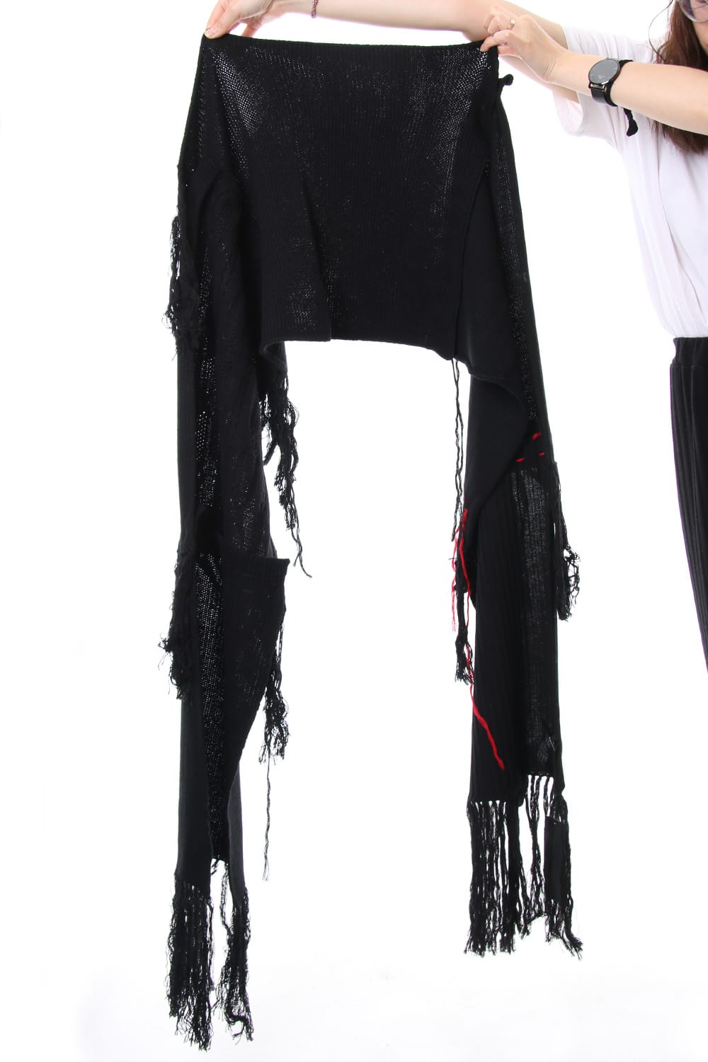 Patchwork Scarf Black