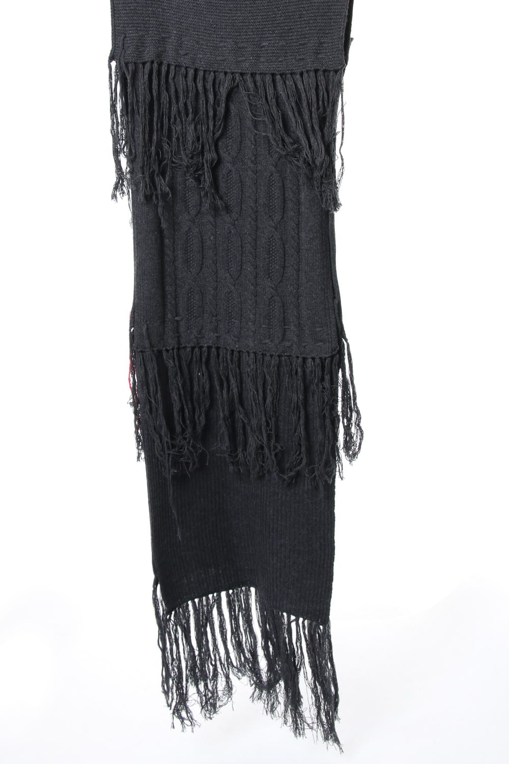 Patchwork Scarf Black