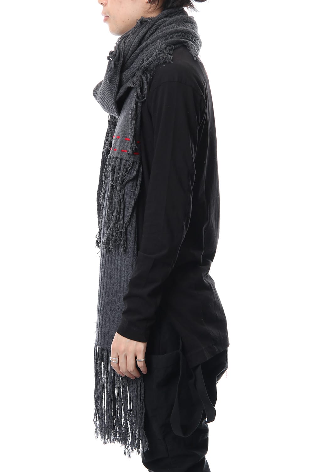 Patchwork Scarf Black