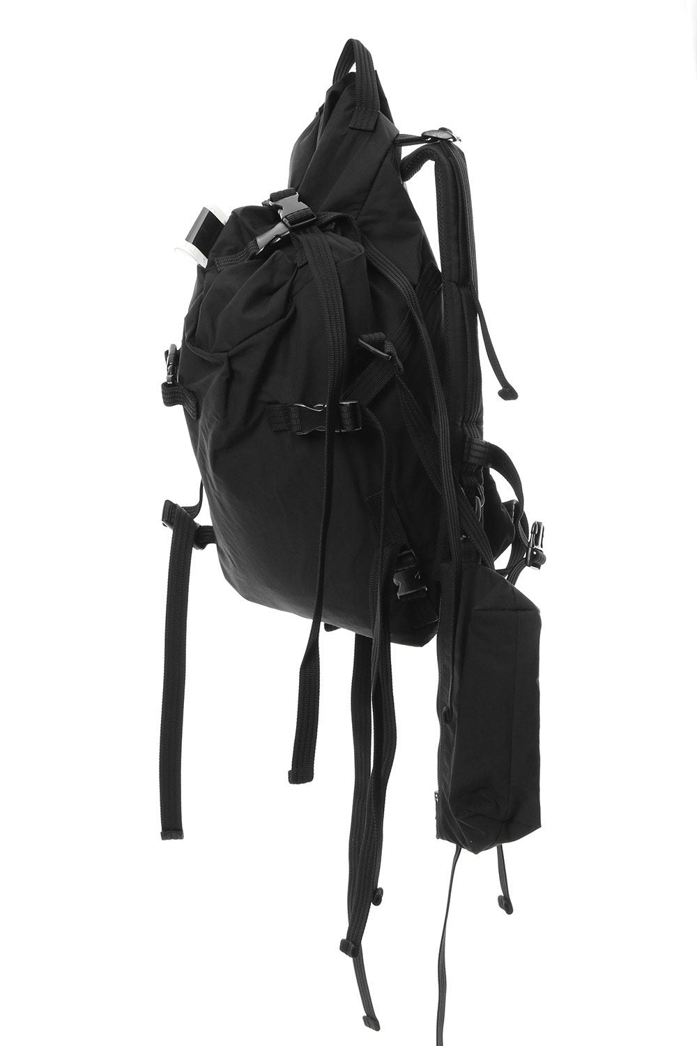 'Macromauro' Cotton Nylon Backpack Small Black 