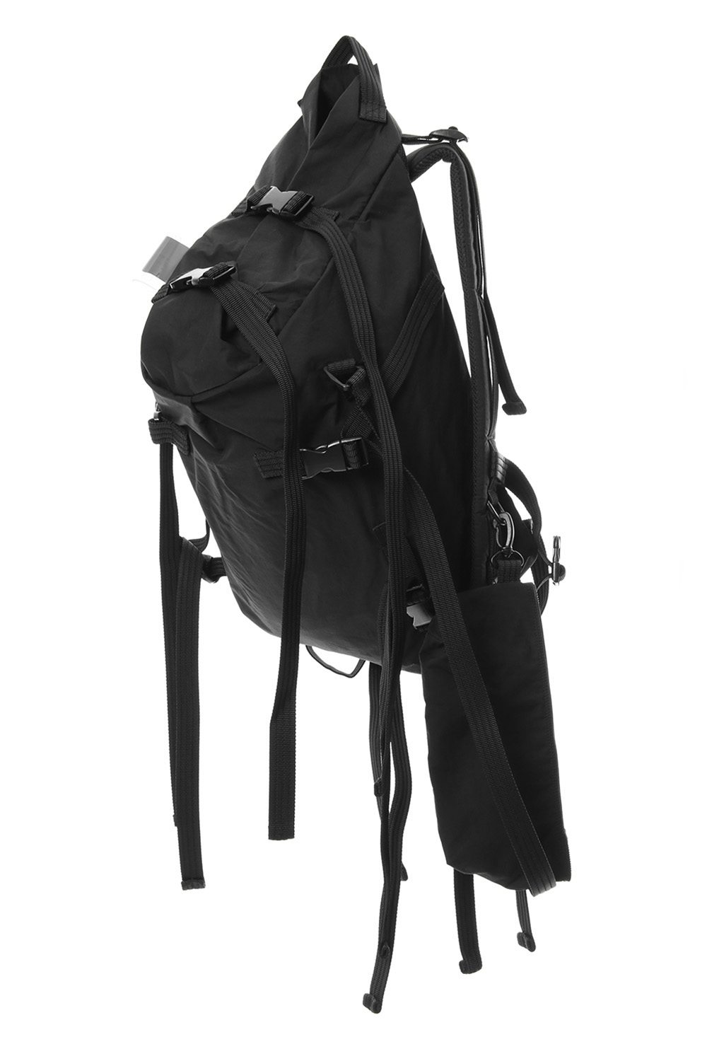 'Macromauro' Cotton Nylon Backpack Small Black 
