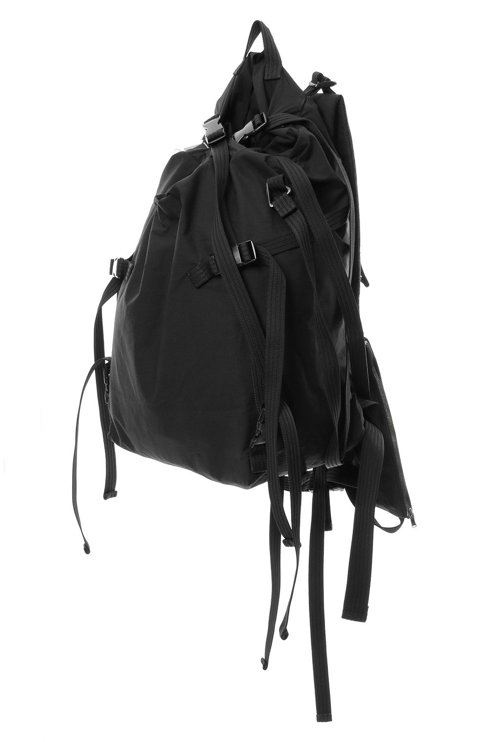 'Macromauro' cotton nylon backpack  Large Black