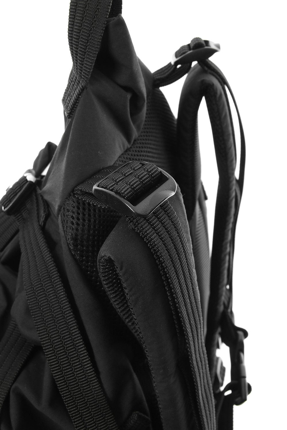 'Macromauro' cotton nylon backpack  Large Black