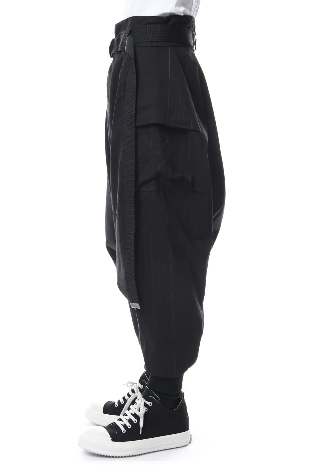 Saruel pants with belt Black Stripe