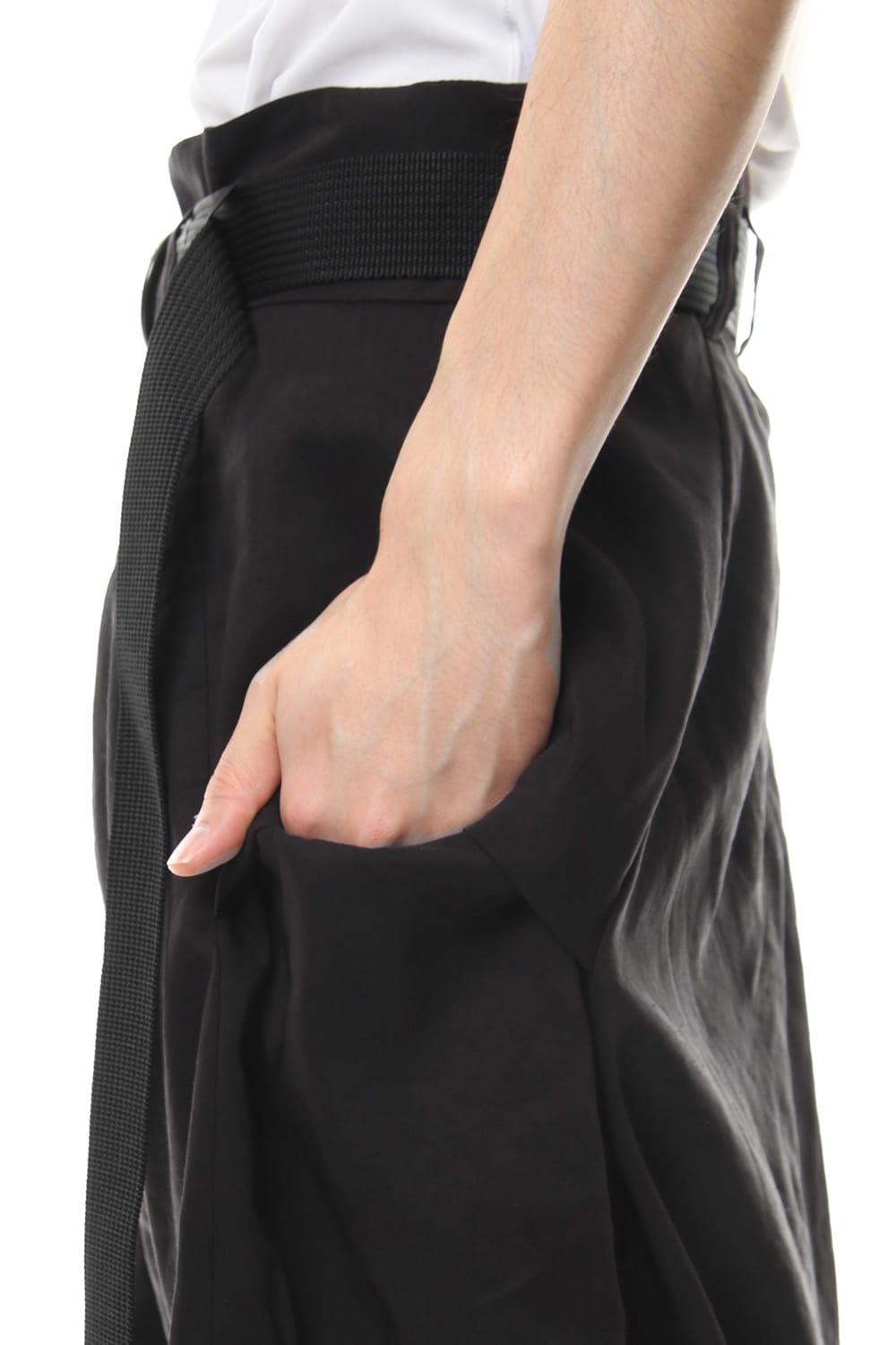 Saruel pants with belt Black