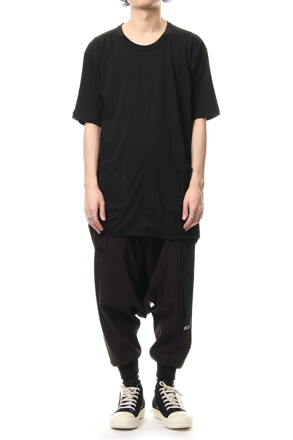 Saruel pants with belt Black Stripe