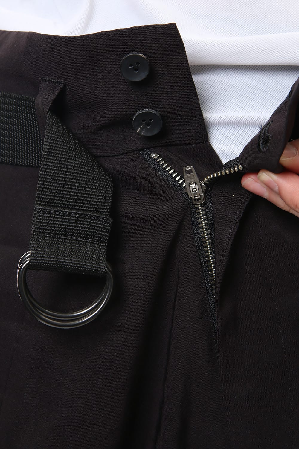 Saruel pants with belt Black