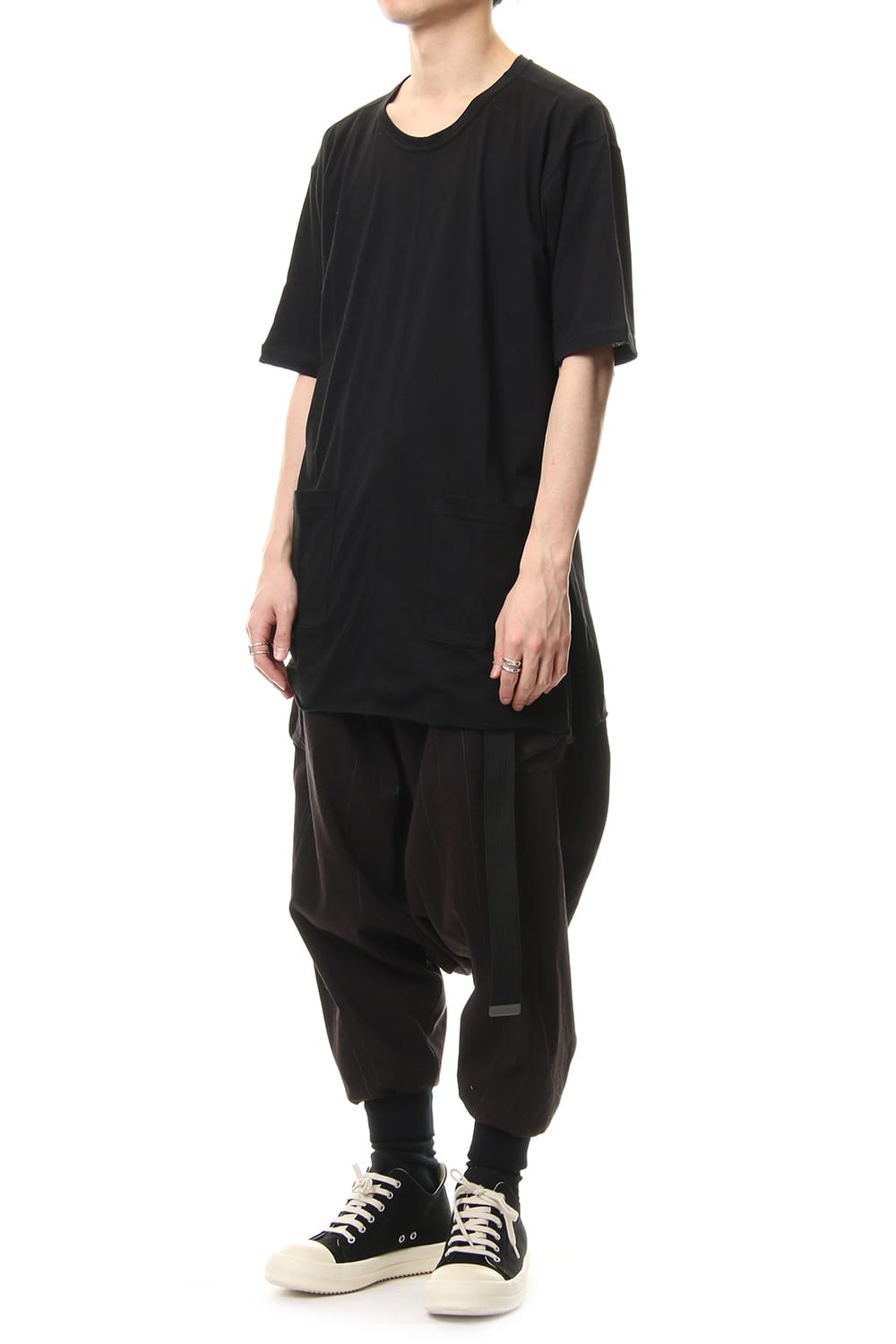 Saruel pants with belt Black Stripe