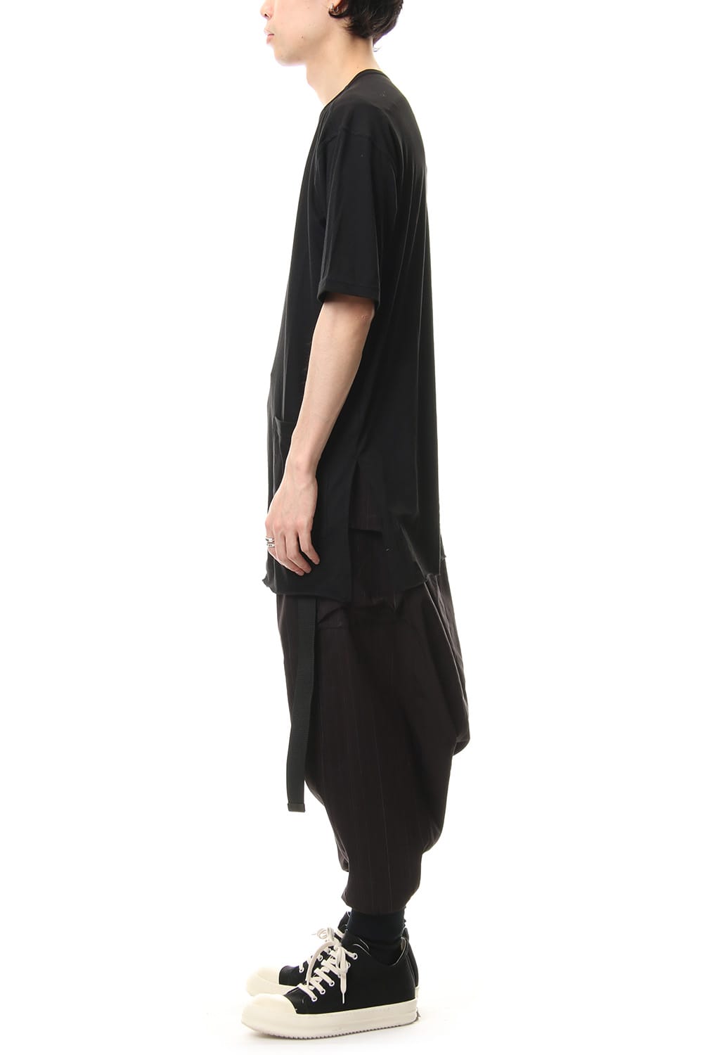 Saruel pants with belt Black Stripe