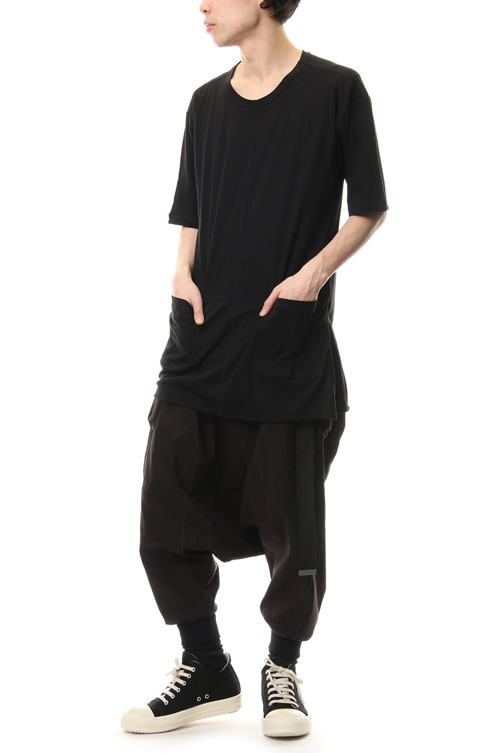 Saruel pants with belt Black Stripe