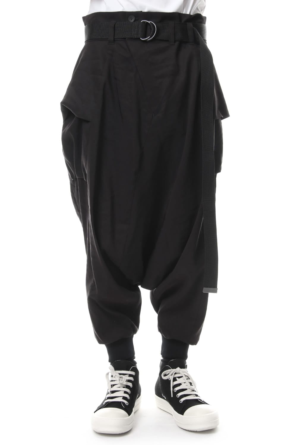 Saruel pants with belt Black