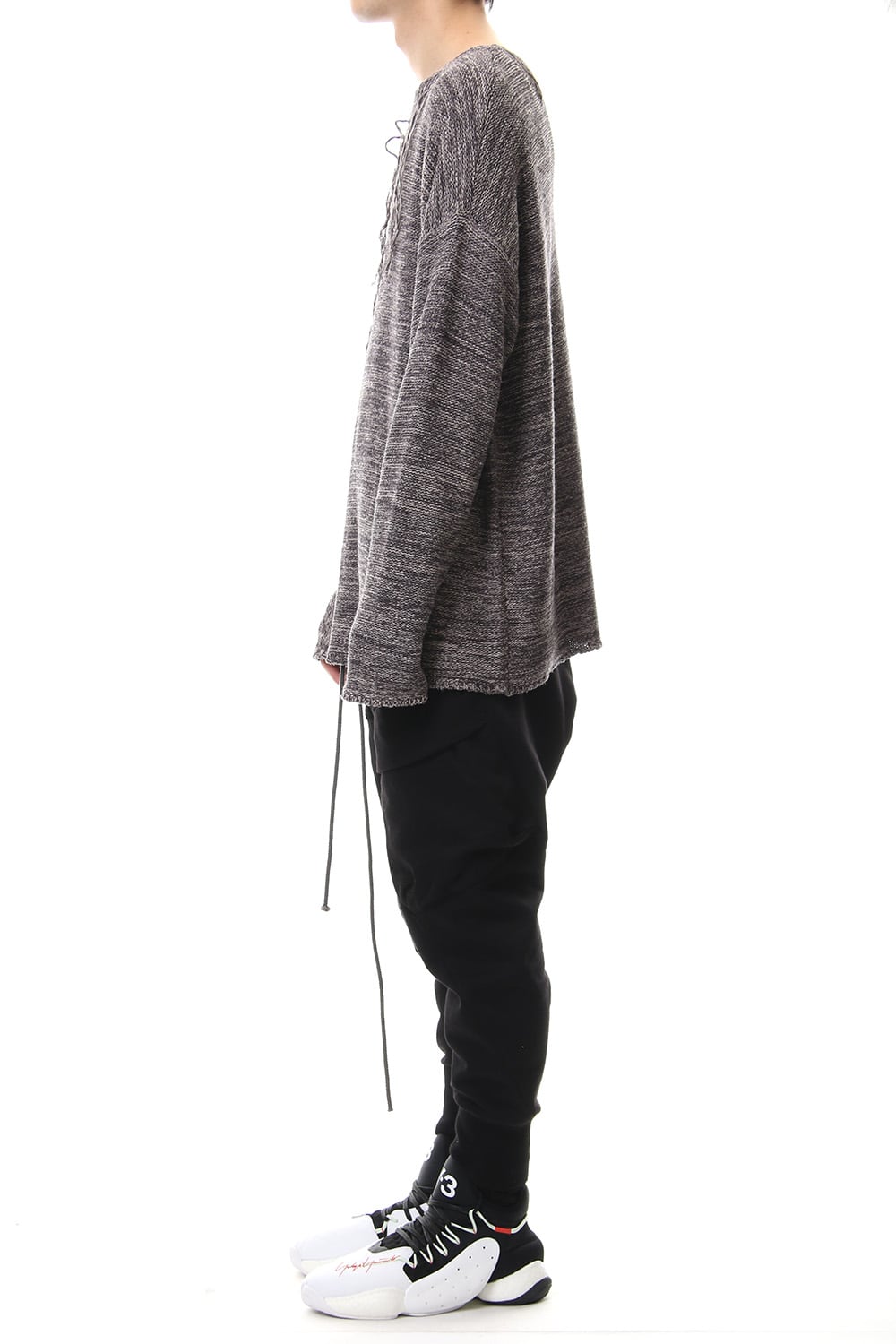 Raw silk pullover Mix