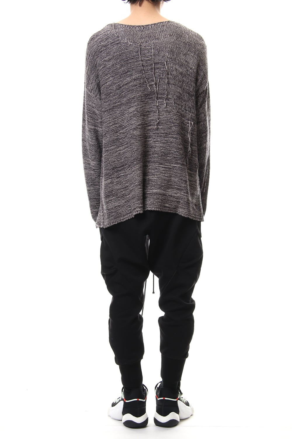 Raw silk pullover Mix