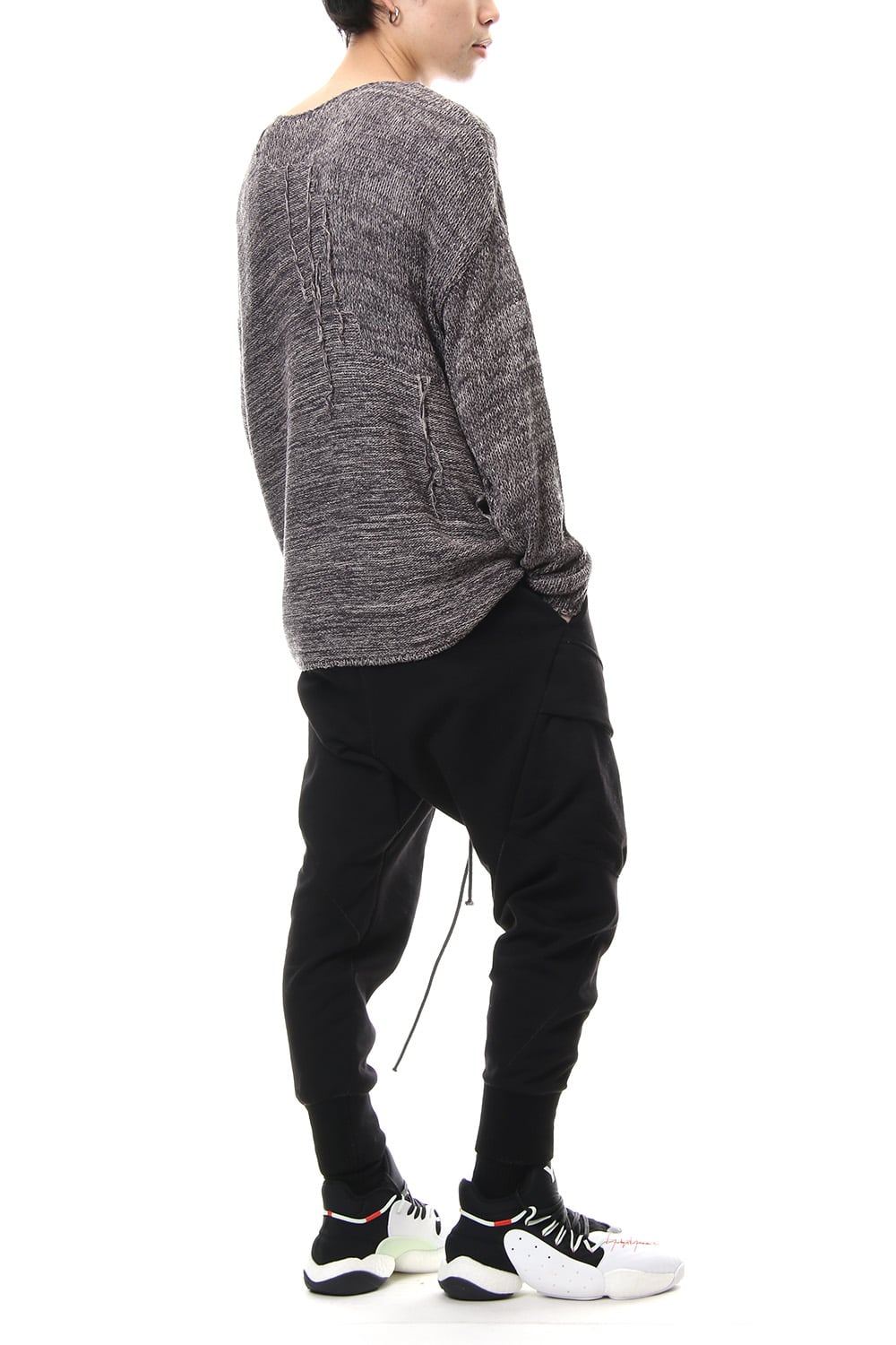 Raw silk pullover Mix