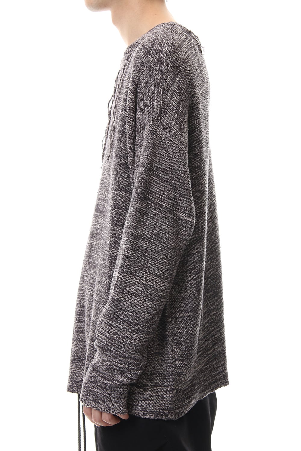 Raw silk pullover Mix