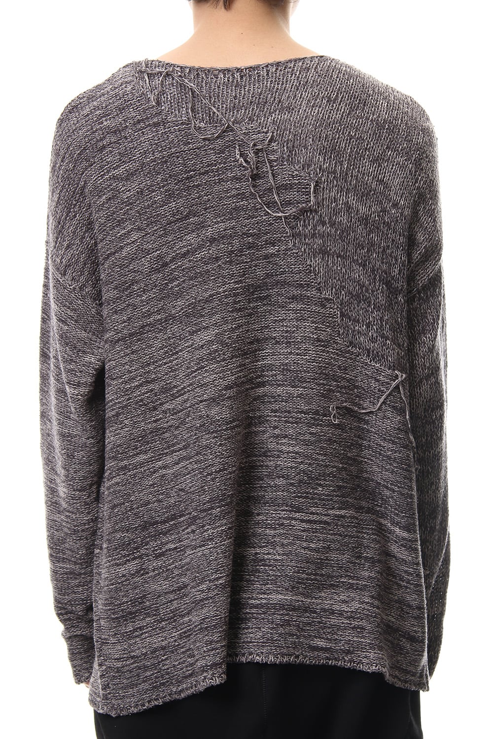 Raw silk pullover Mix