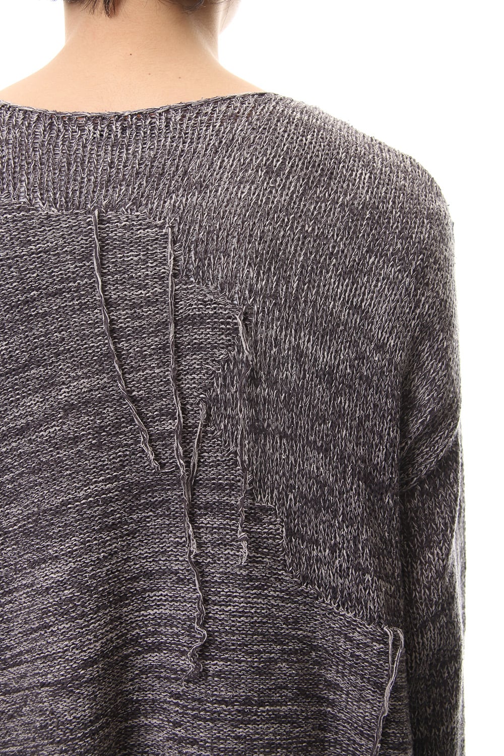 Raw silk pullover Mix