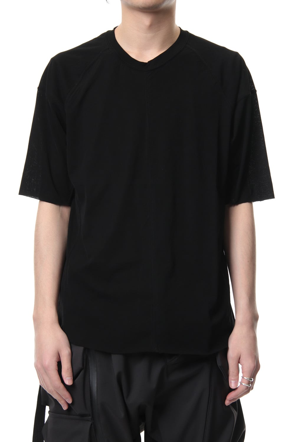 Strong textured T-shirt Black